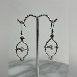 SILPADA Dangle cubic zirconia is earrings. Sterling silver